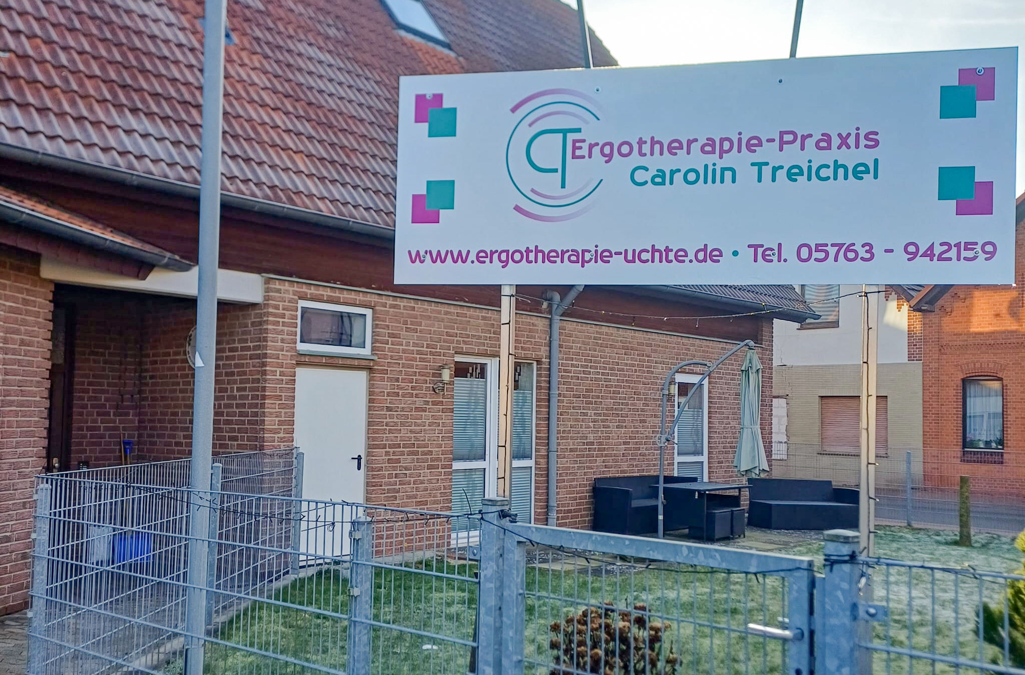 Außenansicht der Praxis für Ergotherapie in Uchte